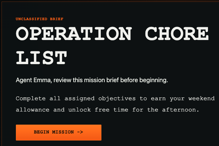 Agent Mission Brief screenshot